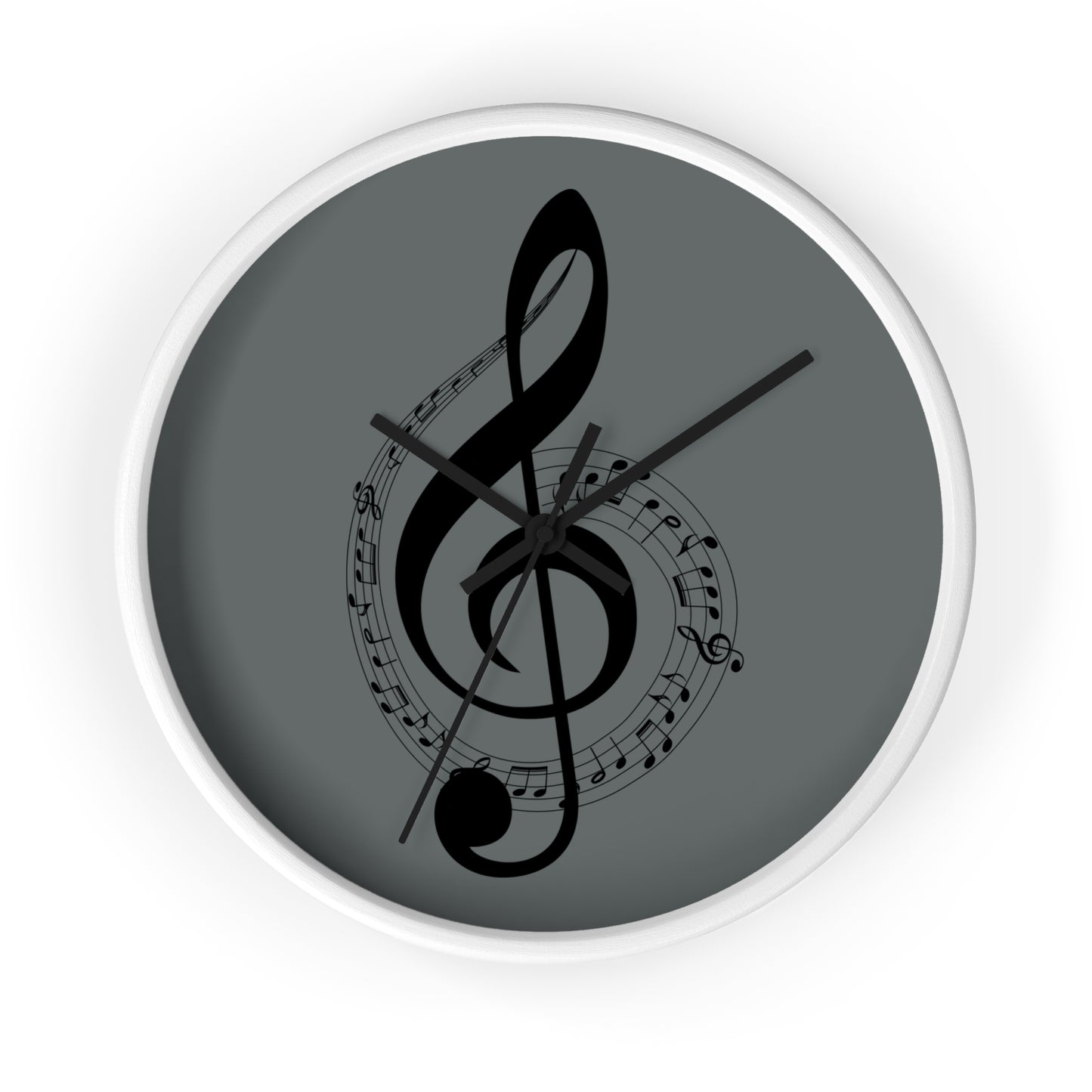 Musical Notes Wall Clock - Elegant Home Decor for Music Lovers