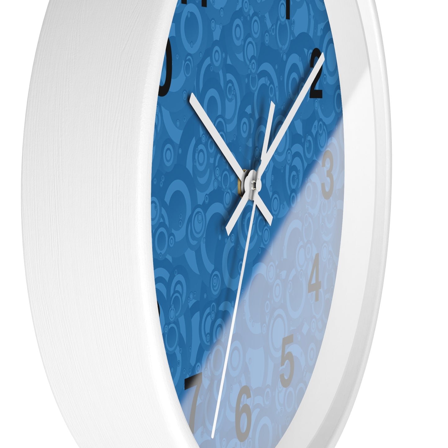 Modern Blue Pattern Wall Clock - Home Decor, Unique Timepiece, Gift Idea, Stylish Wall Art, Office Decor