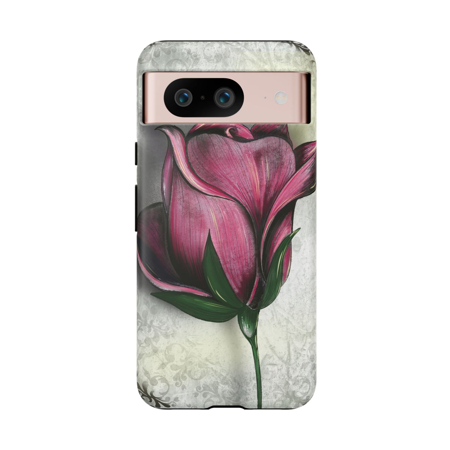 Rose Phone Case – Tough Cases, Floral Phone Cover, Gift for Her, Minimalist Design, Nature Lover's Accessory, Birthday Gift Idea