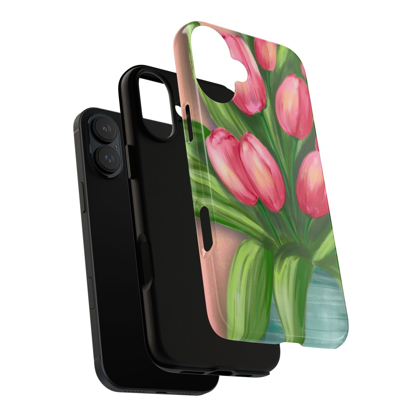 Floral Phone Case with Vibrant Tulips - Tough Cases for Garden Lovers, Spring Gifts, Nature Enthusiasts, Unique Gadget Accessories, [...]