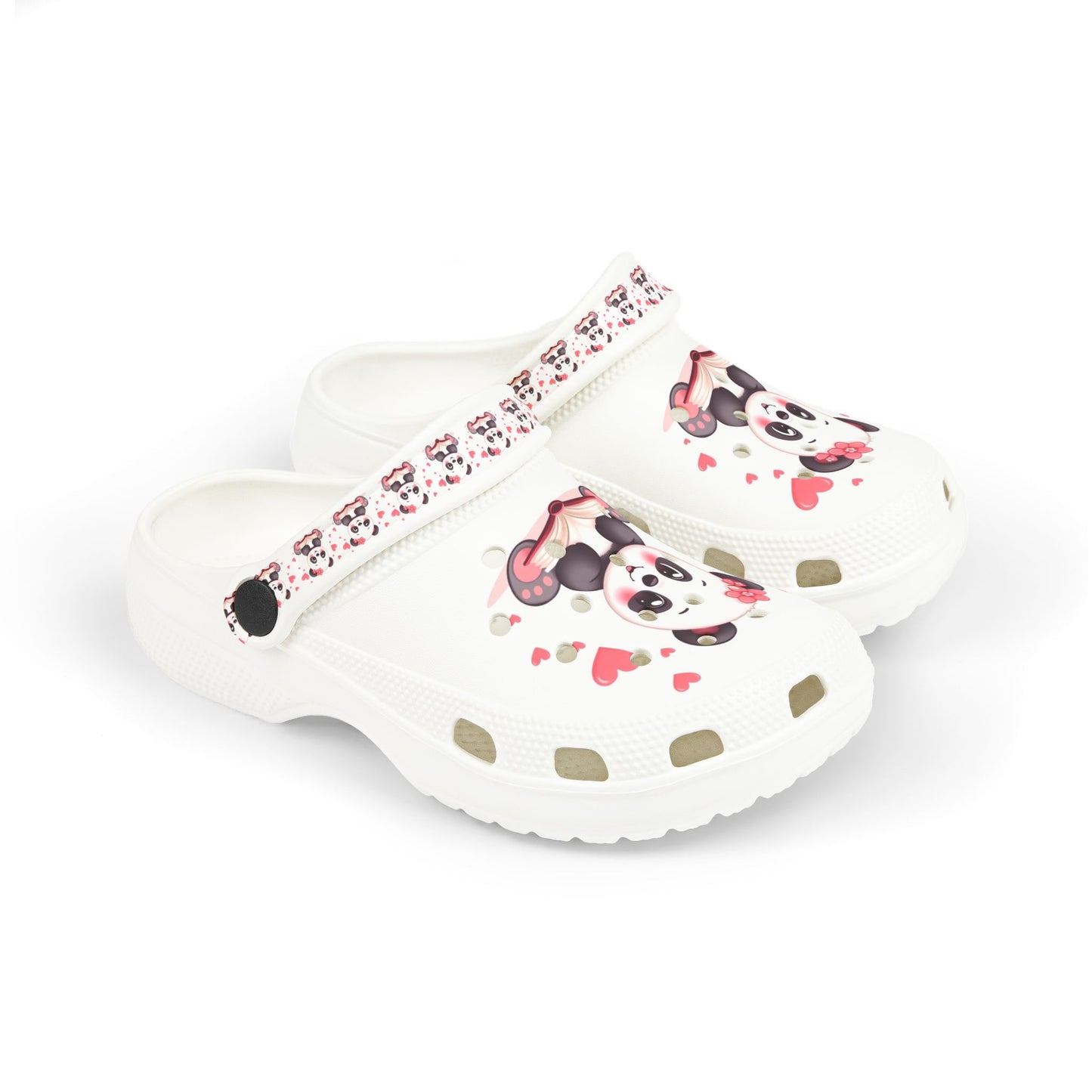 Kids Panda Heart Clogs