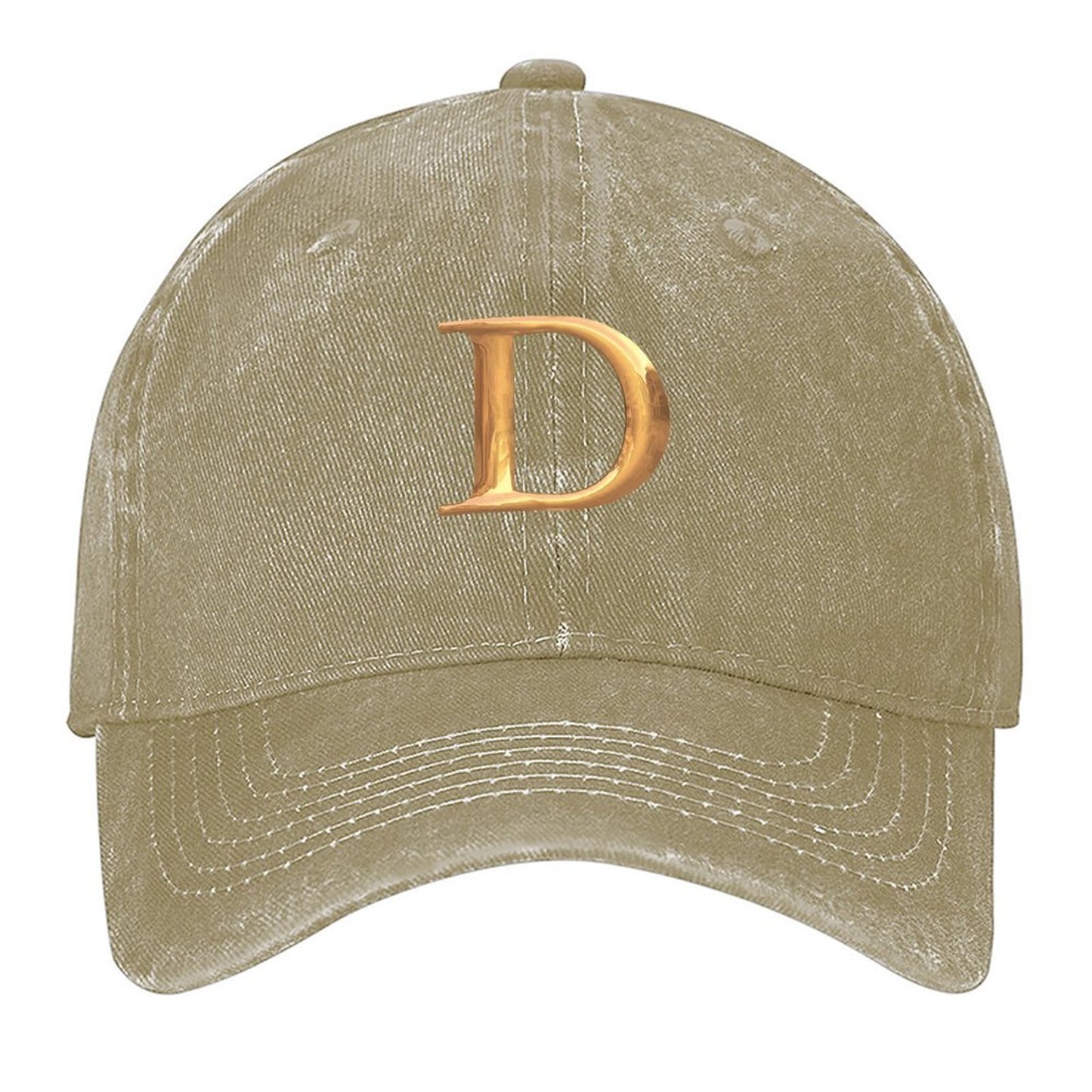 Cotton Vintage Washed Denim Baseball Cap (Front Printing)