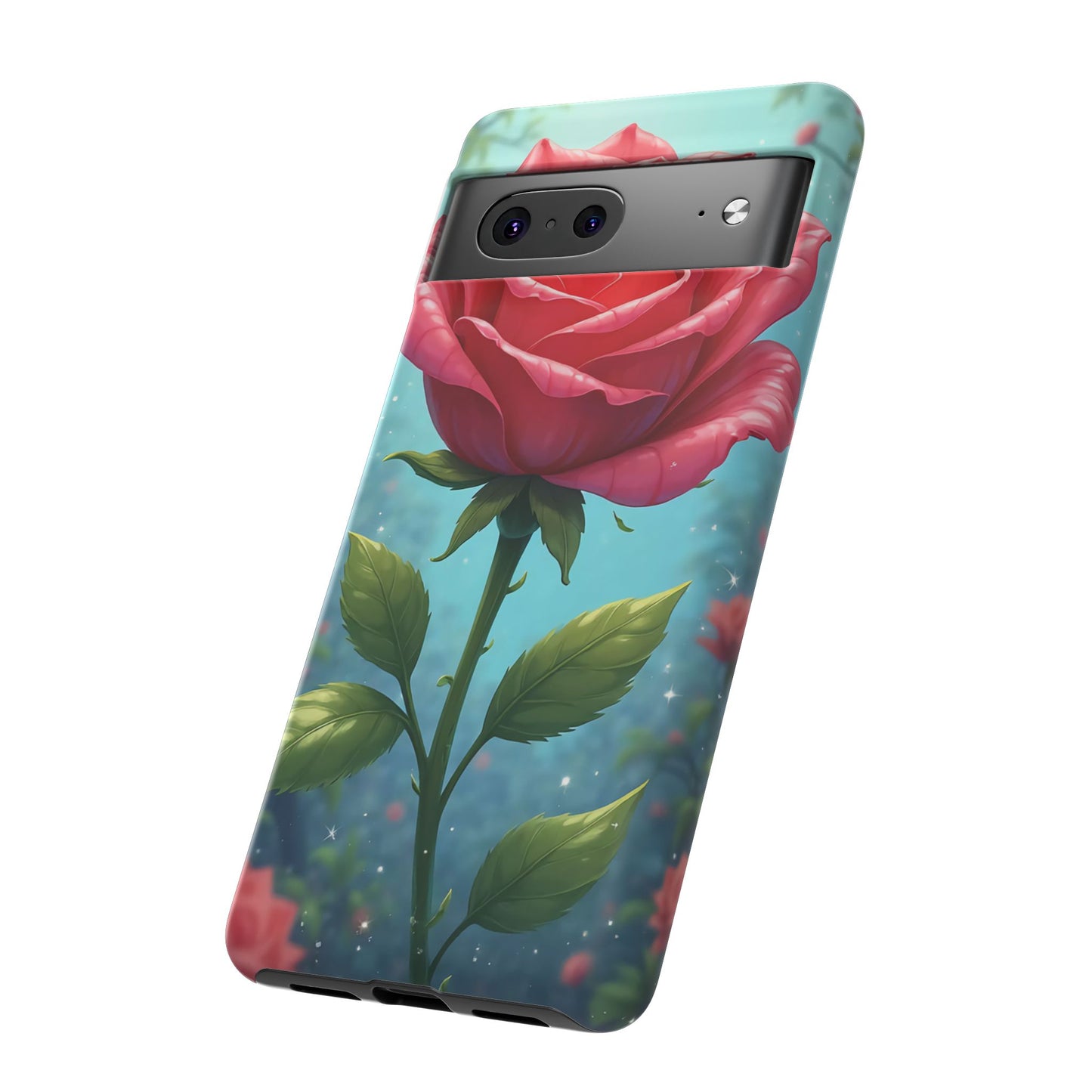 Floral Phone Case, Tough Cases with Elegant Rose Design, Stylish iPhone Cover, Rose Flower Gift for Nature Lovers, Unique Mobile Accessories