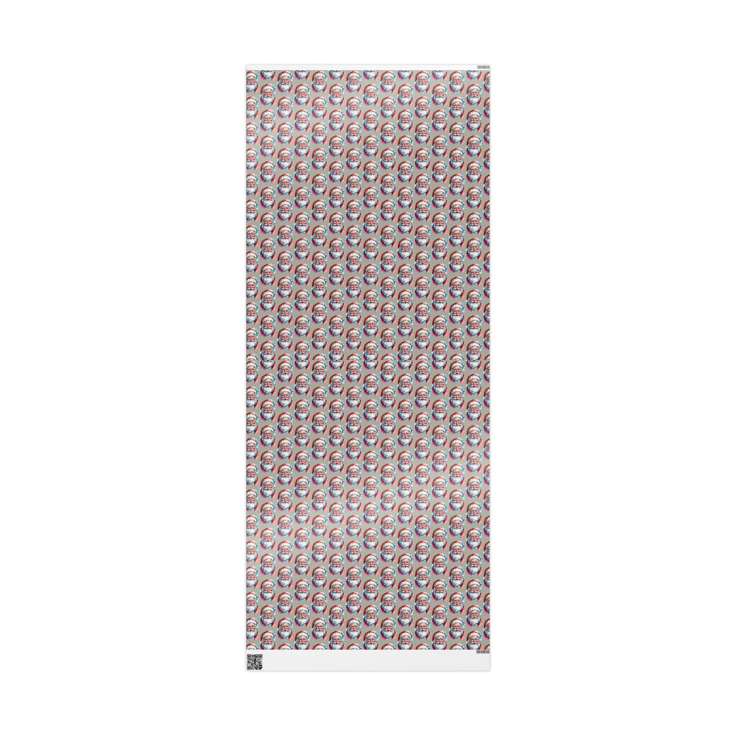 Santa Face Wrapping Paper Roll — Festive Holiday Gift Wrap