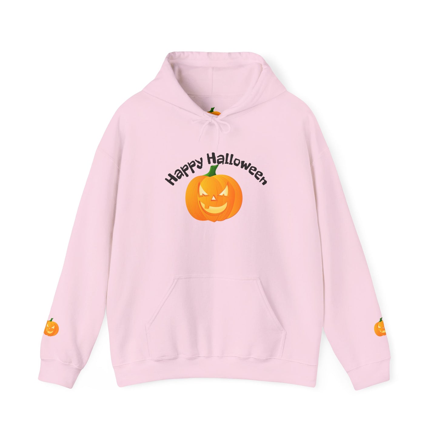 Halloween Pumpkin Hoodie with 'Happy Halloween' Design, Cozy Unisex Sweatshirt for Fall Celebrations, Perfect for Halloween Parties, [...]