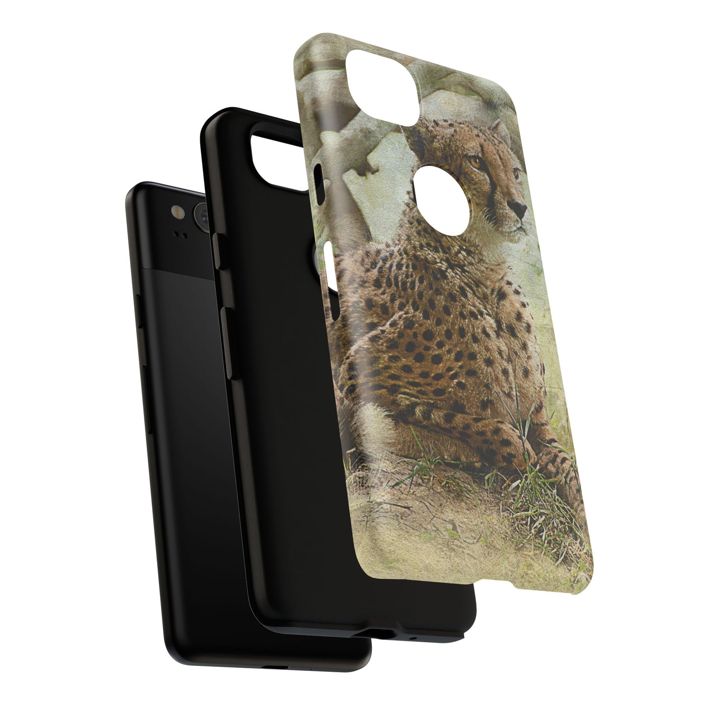 Cheetah Phone Case, Tough Cases, Animal Lover Gift, Wildlife Protection, Eco-Friendly Mobile Cover, Unique Phone Accessory