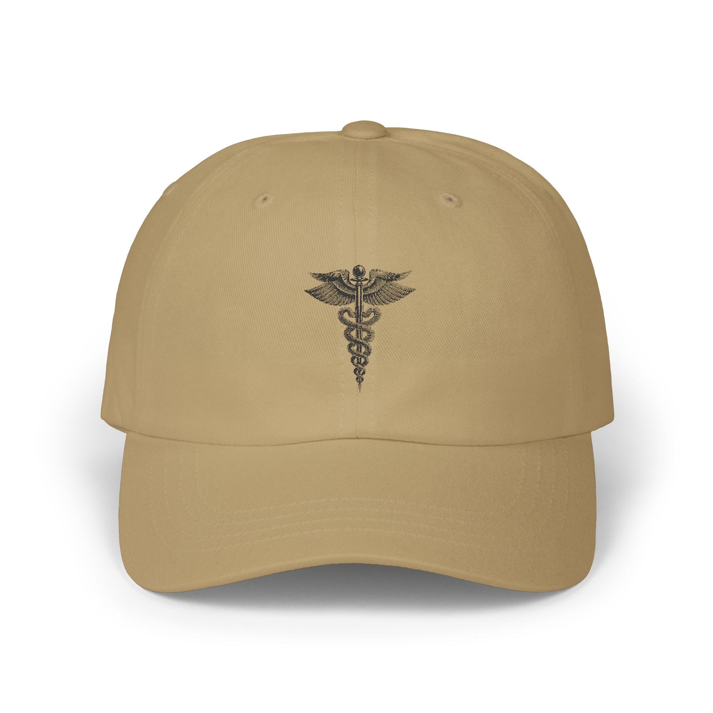 Classic Dad Cap with Caduceus Design - Unisex, Adjustable Cap for Healthcare Professionals, Gifts for Doctors, Medical Students, Casual Wear