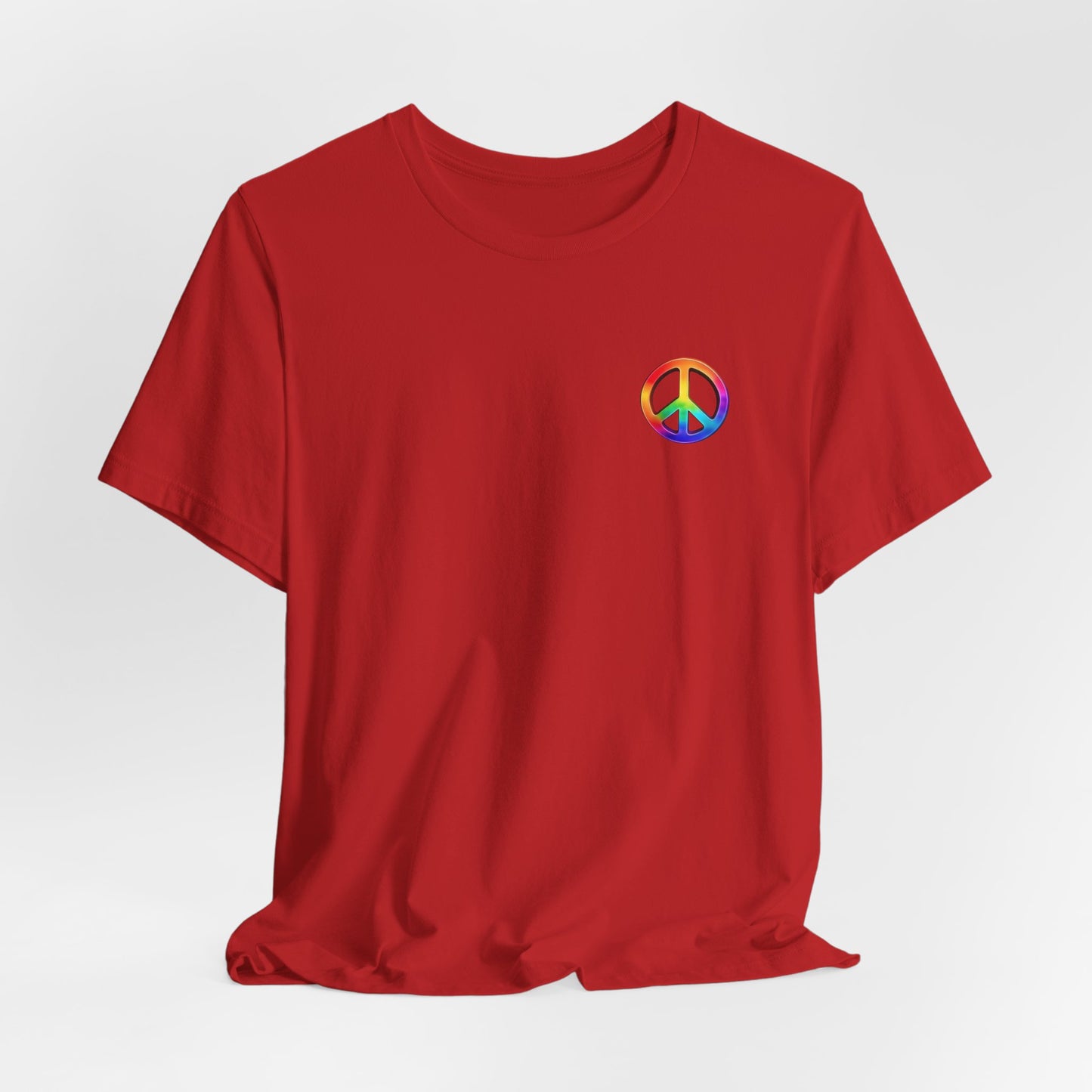 Peace Sign Tie-Dye Tee — Rainbow Hippie Peace Symbol T-Shirt