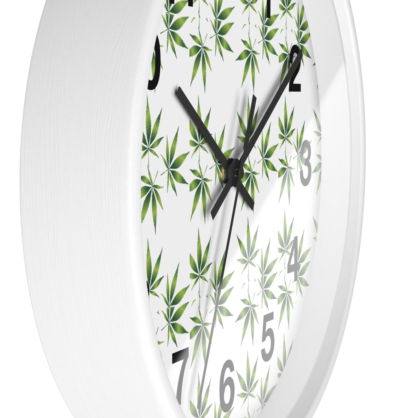 Leafy Wall Clock - Green Herbal Decor, Perfect for Nature Lovers, Boho Style, Gift for Gardeners, Unique Home Accent