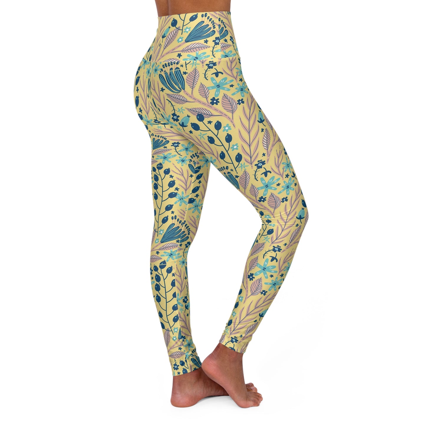 Floral High Waisted Yoga Leggings, Fitness Leggings, Activewear, Workout [...]