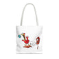 Quirky Cartoon Tote Bag, Funny Gift, Bird Lover's Bag, Everyday Use, Shopping