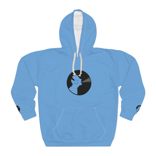 Vinyl Record Silhouette Hoodie | Unisex Pullover Sweatshirt, Music Lover Gift, Retro Style, Cozy Wear, Casual Hoodie