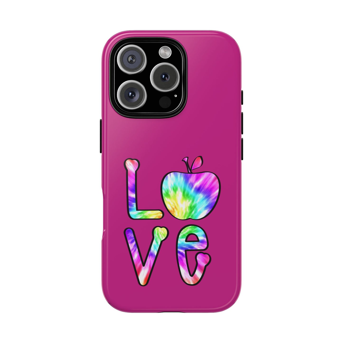 Colorful Love Phone Case, Tough Cases for iPhone, Cute Phone Accessory, Gift for Her, Summer Vibe Phone Cover