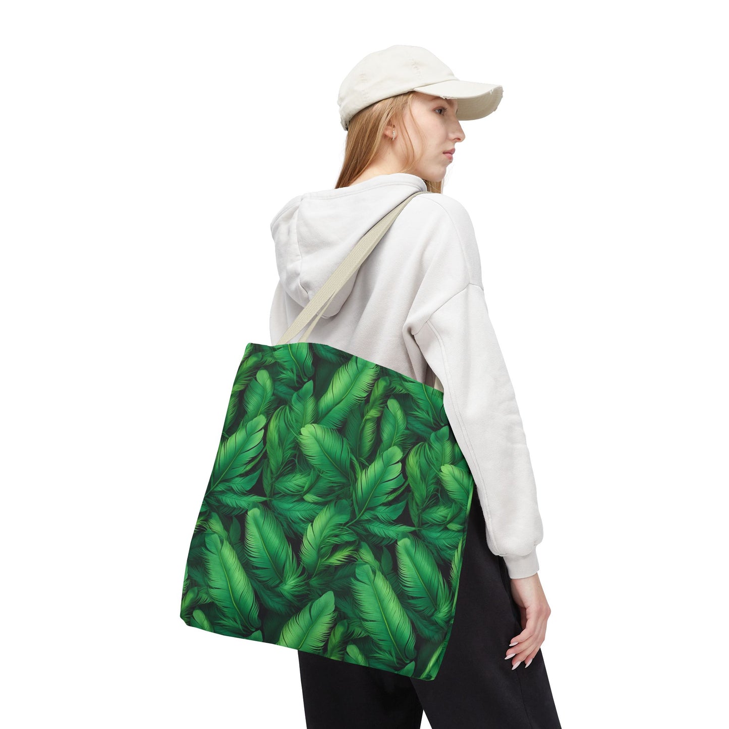 Tropical Leaf Tote Bag, Eco-Friendly Shopping Bag, Beach Day Essential, Vacation Accessory, Summer Gift Idea