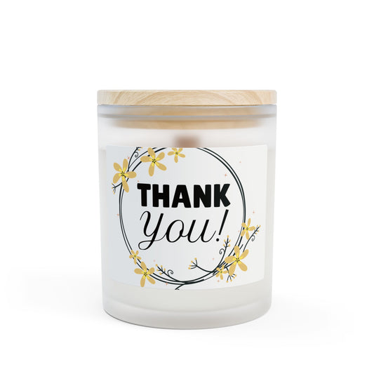 Frosted Glass Candle, 11oz