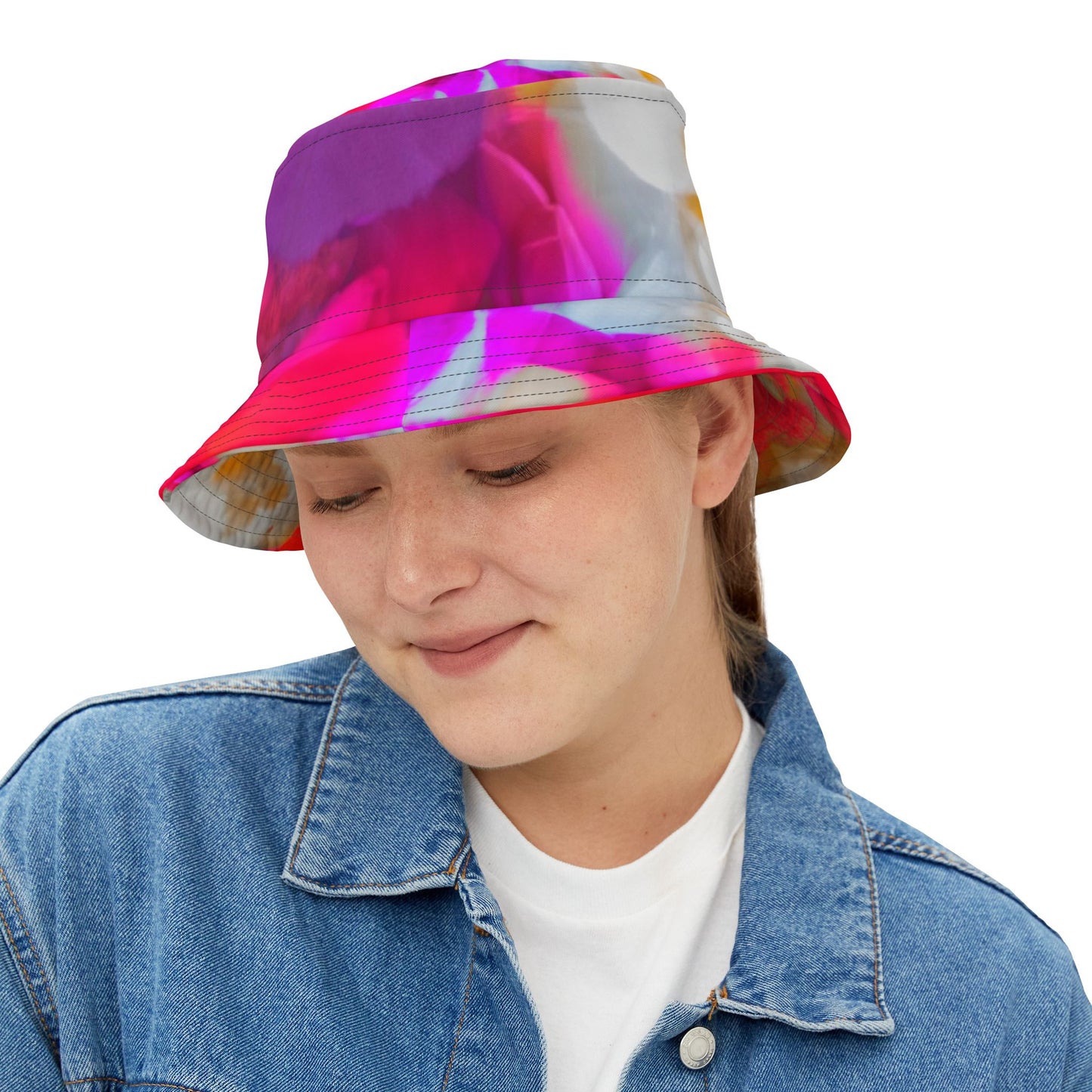 Vibrant Floral Bucket Hat, Stylish Summer Accessory, Beach Wear, Festival Hat, Outdoor Sun Protection, Gift for Nature Lovers