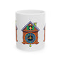 Whimsical Cuckoo Clock Ceramic Mug