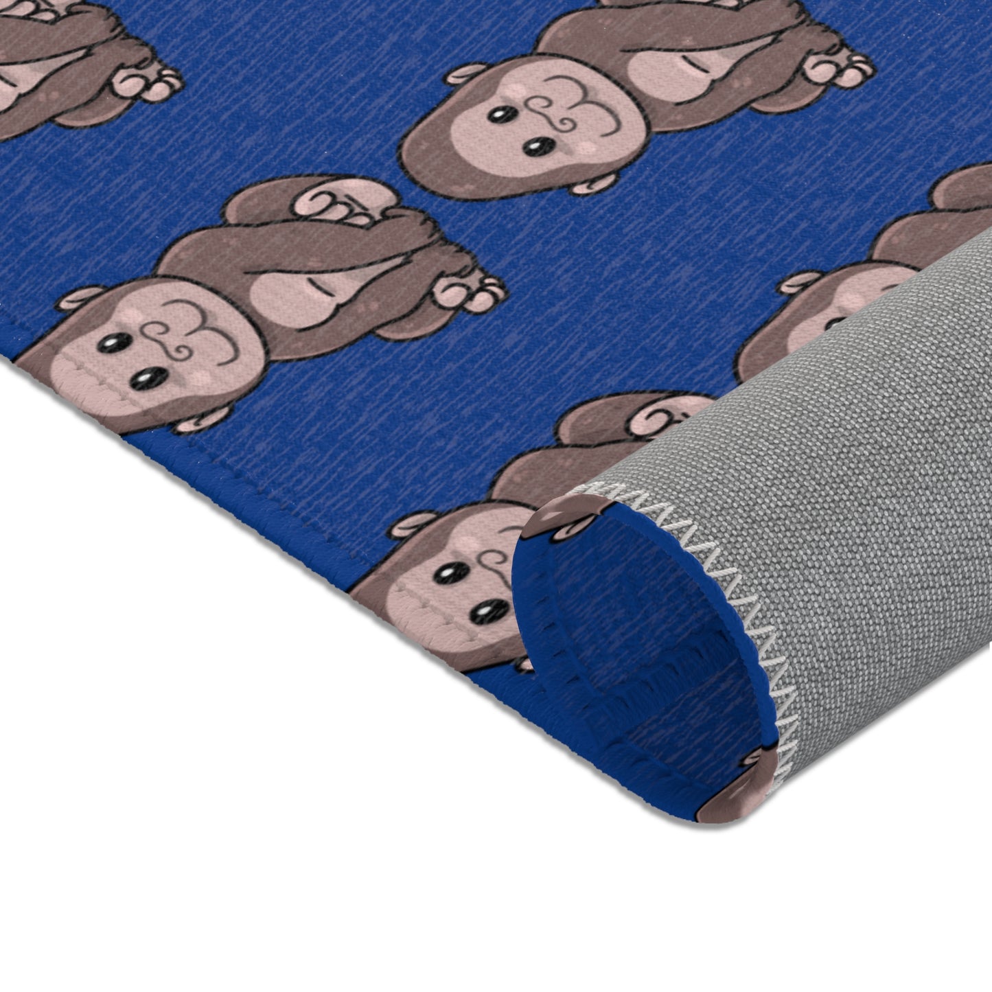 Cute Cartoon Monkey Area Rug, Fun Kid's Room Decor