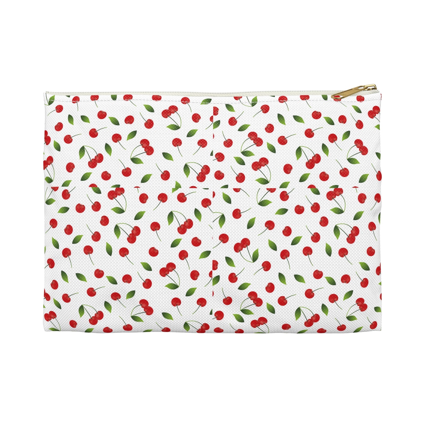 Cherry Blossom Accessory Pouch, Cute Toiletry Bag, Makeup Organizer, Gift for Her, Cherry Print Purse, Cherry Themed Essentials