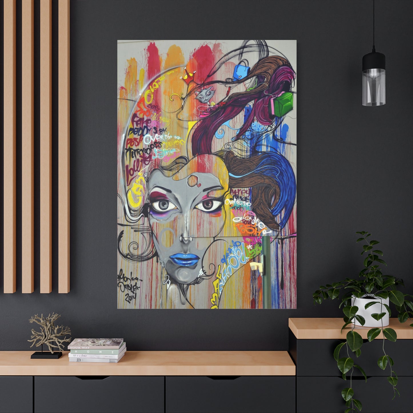 Colorful Graffiti Portrait Canvas