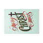 Glass Cutting Board - 'Merry Christmas' Festive Holiday Serving & Prep Board