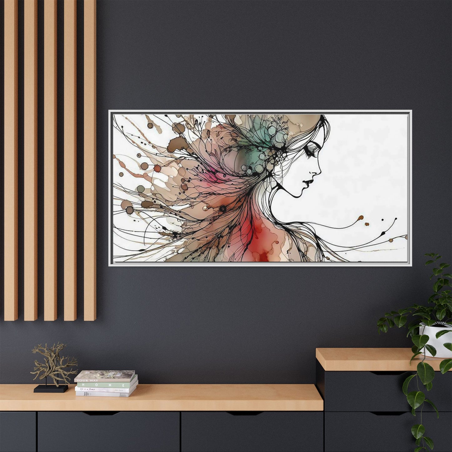 Matte Canvas, Framed (Multi-color) - Girl Whispers