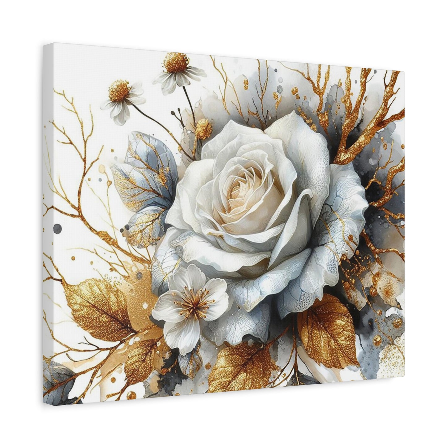 Matte Canvas, Stretched, 1.25" - Gold and Black