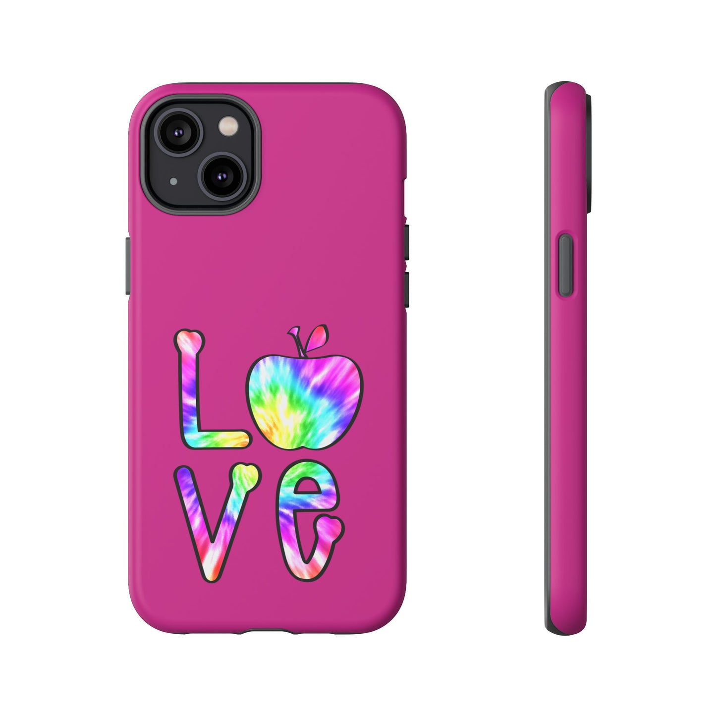 Colorful Love Phone Case, Tough Cases for iPhone, Cute Phone Accessory, Gift for Her, Summer Vibe Phone Cover