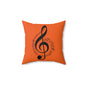 Musical Note Throw Pillow