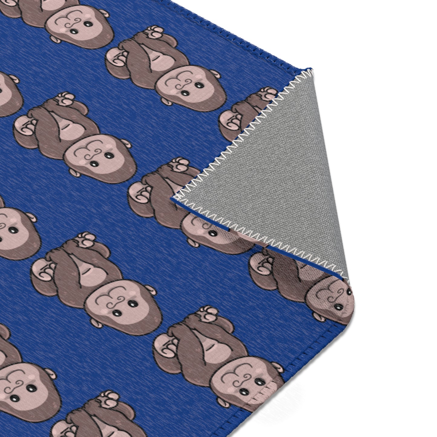 Cute Cartoon Monkey Area Rug, Fun Kid's Room Decor