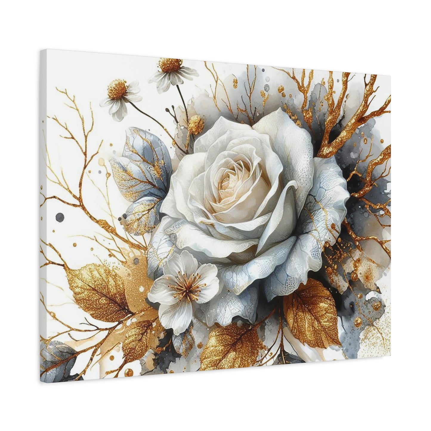 Matte Canvas, Stretched, 1.25" - Gold and Black