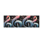 Musical Treble Clef Canvas Wall Art — Pastel Ribbon Notes on Black