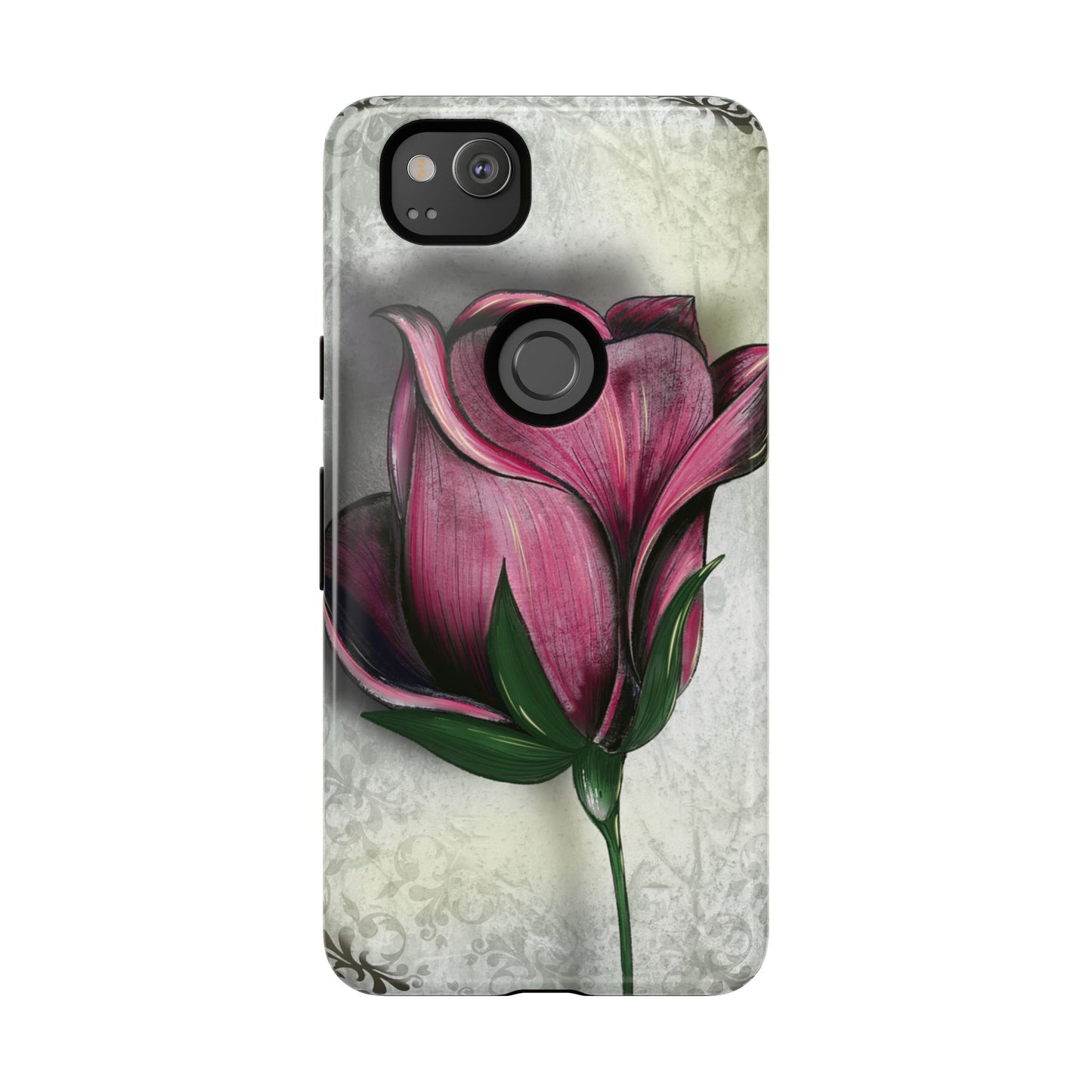 Rose Phone Case – Tough Cases, Floral Phone Cover, Gift for Her, Minimalist Design, Nature Lover's Accessory, Birthday Gift Idea