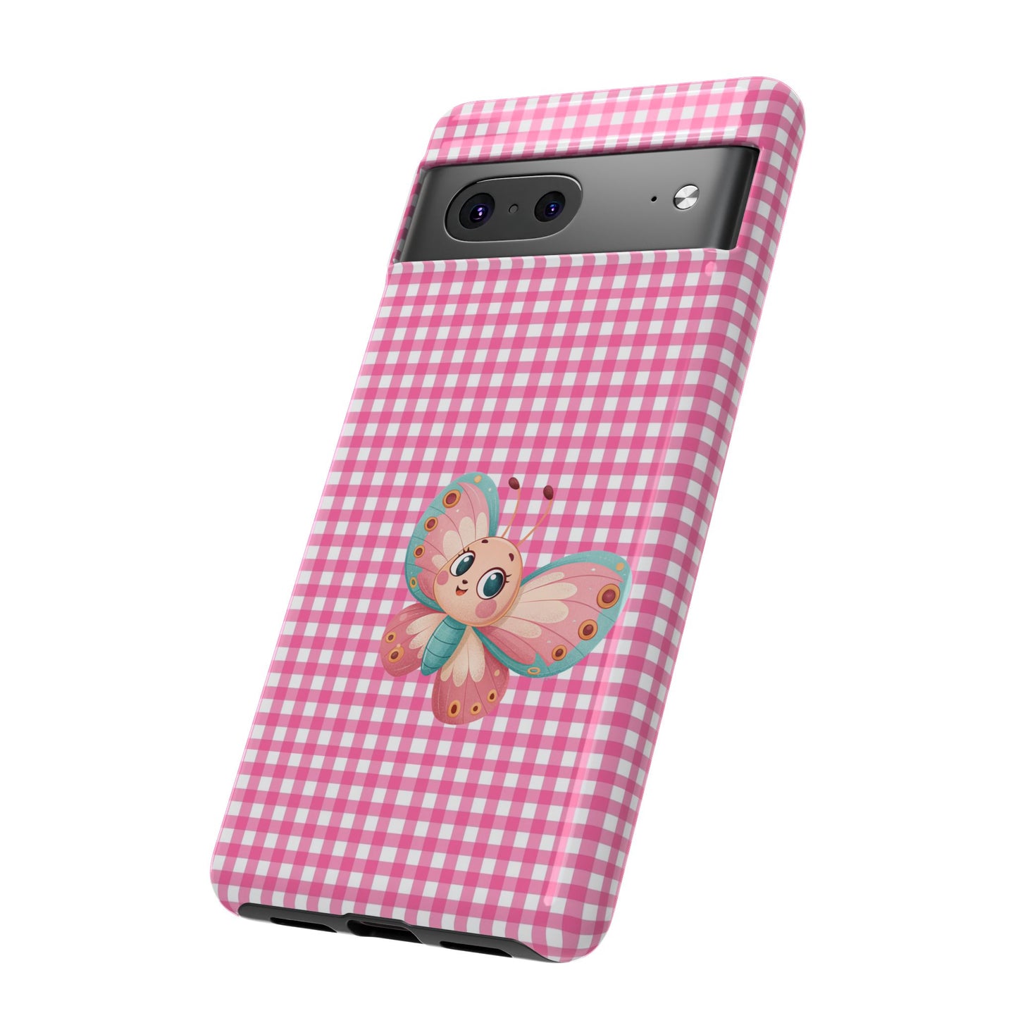 Cute Butterfly Phone Case, Tough Cases, Floral Phone Accessory, Gift for Her, Spring Fashion, Kids' Birthday Present, Pastel Aesthetic