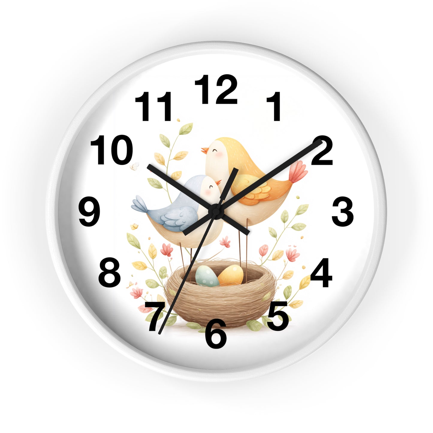 Charming Bird Nest Wall Clock | Nature-Inspired Decor, Gift for Bird Lovers, Home Decoration, Springtime Gift, Unique Wall Art