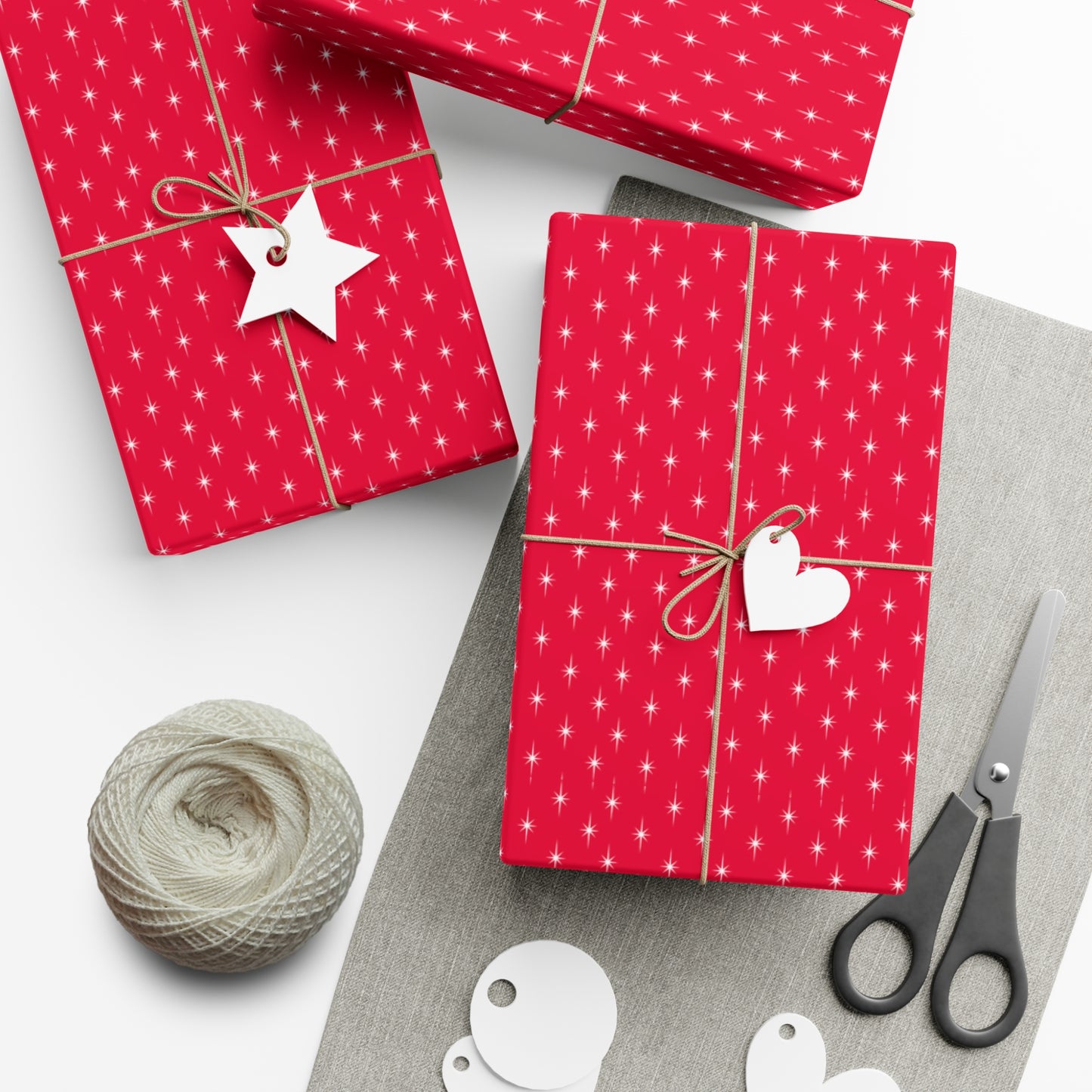 Festive Gift Wrap Papers for Holidays, Christmas, Birthdays, Parties, Eco-Friendly Wrapping, Red Polka Dot Design