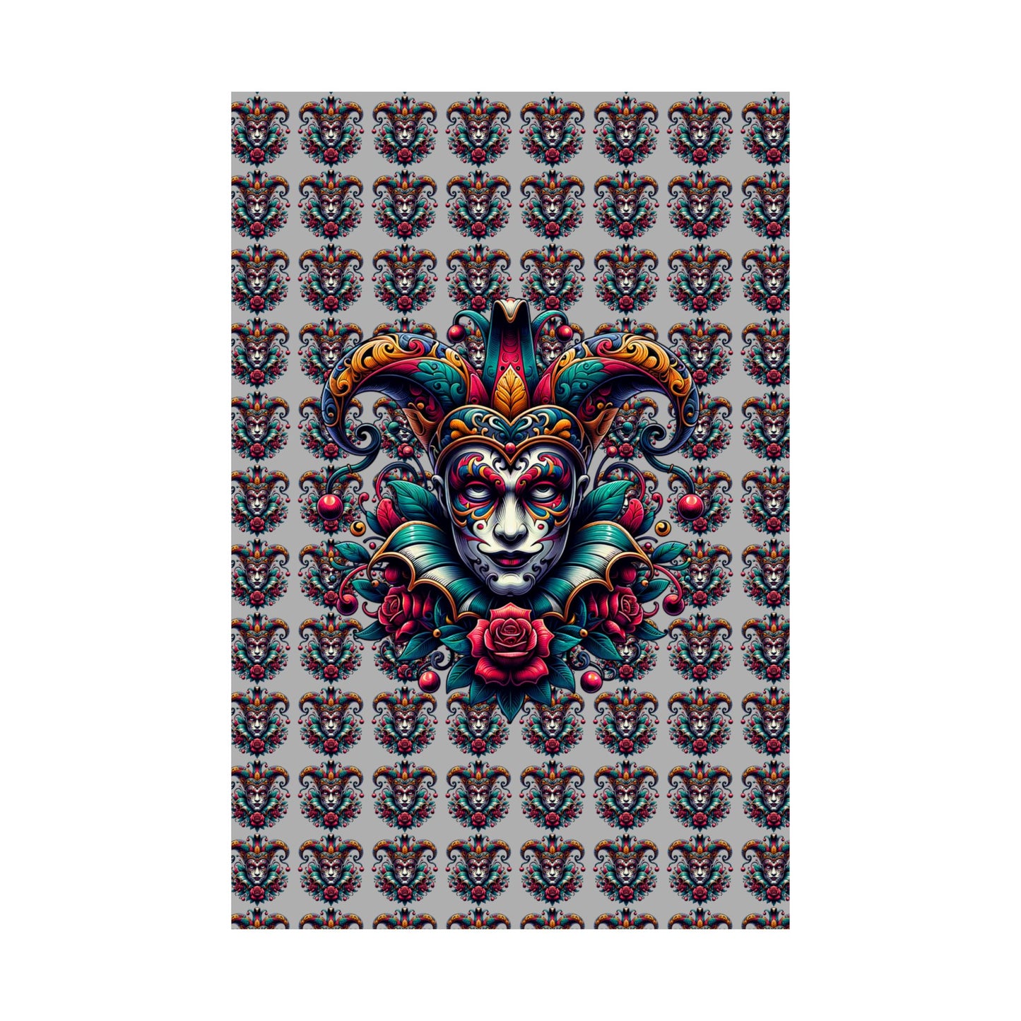 Vibrant Masquerade Wall Art, Bohemian Home Decor, Unique Gift
