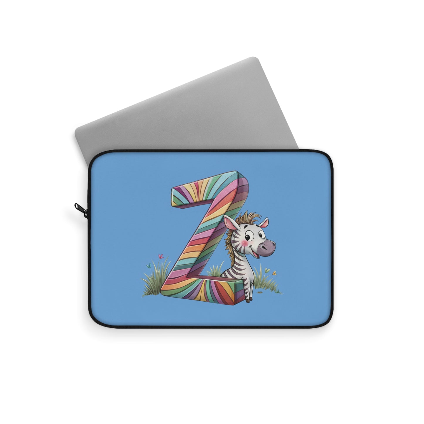 Colorful Zebra Laptop Sleeve for Kids, Personalized Tech Case, Fun Animal Design, Cute Gift for Students, Back to School Essentials, [...]
