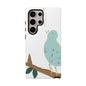 Birdsong Phone Case — Cute Blue Bird on Branch Protective Case