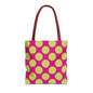 Vibrant Polka Dot Tote Bag, Colorful Shopping Bag, Eco-Friendly Tote