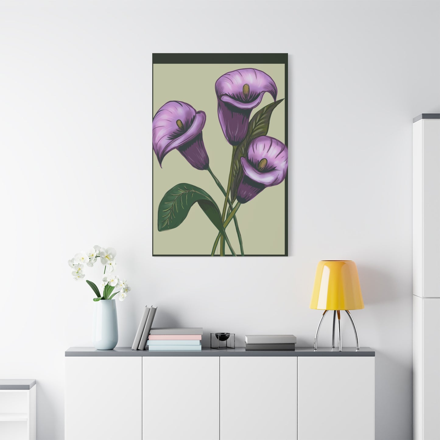 Copy of Matte Canvas, Stretched, 1.25" Purple Flowers