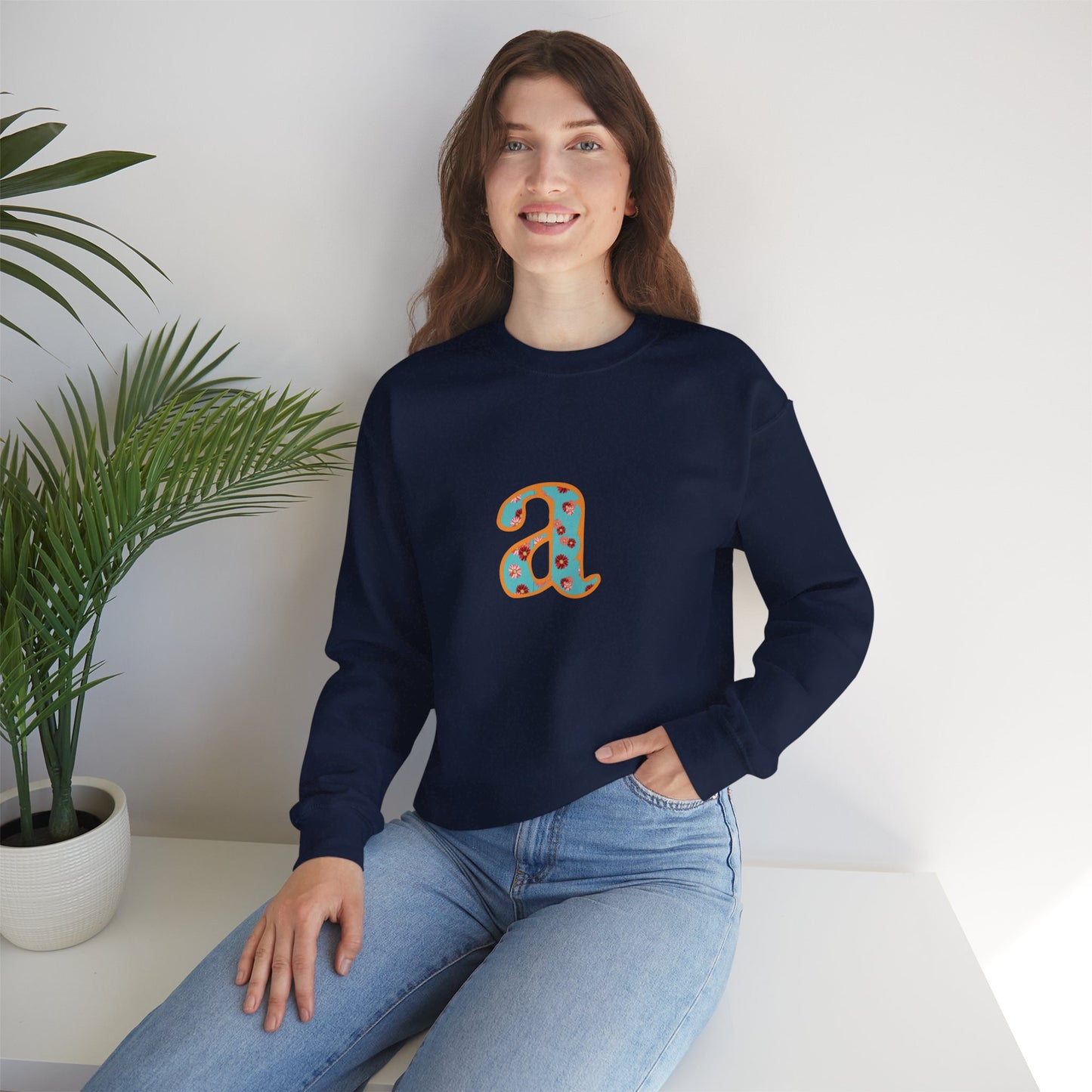 Personalized Initial Sweatshirt, Cozy Unisex Crewneck, Custom Gift for Her, Monogrammed Apparel, Perfect for Birthdays and Holidays