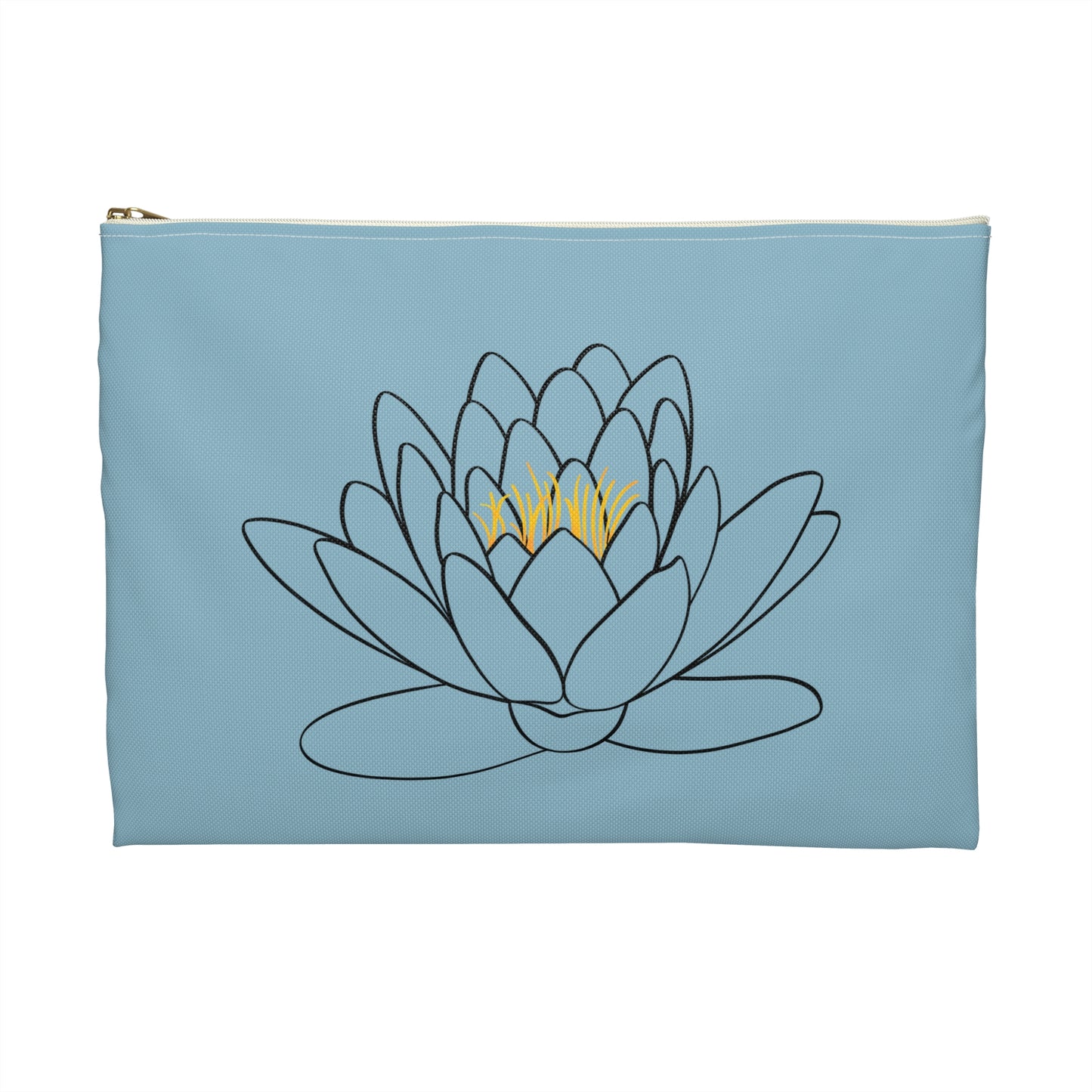 Lotus Pattern Accessory Pouch - Zen Gift for Her, Makeup Bag