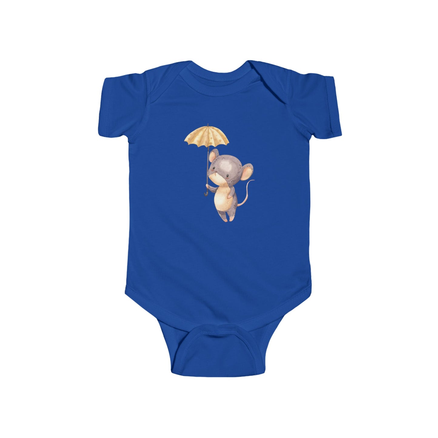 Cute Baby Bodysuit with Adorable Mouse and Umbrella Design, Infant Outfit, Baby Shower Gift, Newborn Clothes, Cute Baby Gift