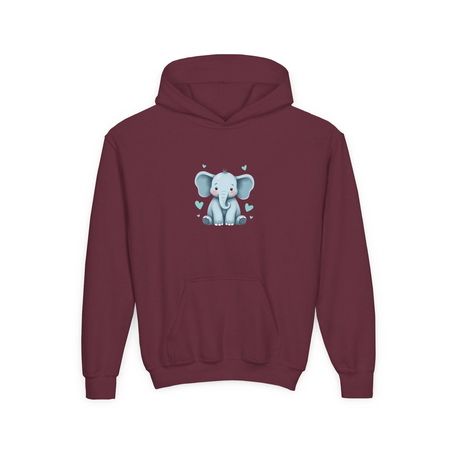 Youth Elephant Hoodie for Kids, Cute Animal Hoodie, Cozy Sweatshirt for Boys and Girls, Birthday Gift, Casual Layering