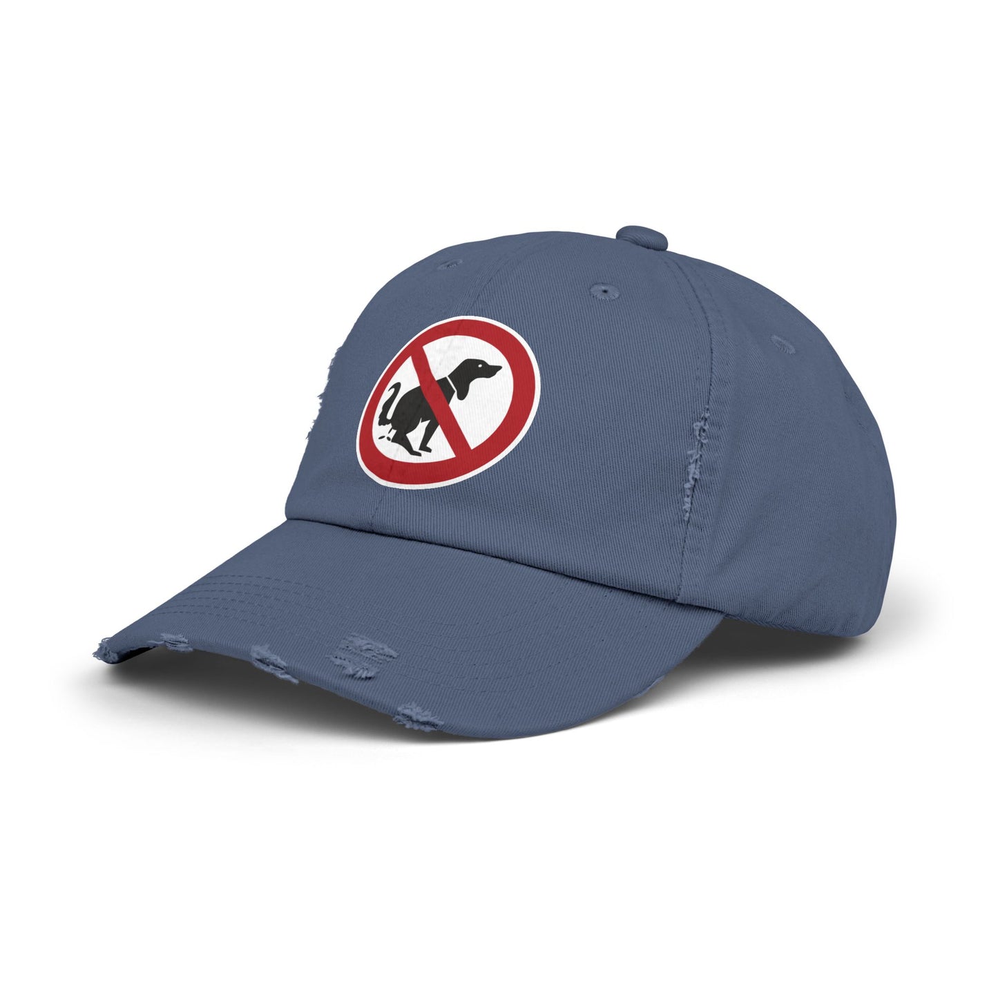 Unisex Distressed Cap with No Dogs Allowed Design | Casual Wear, Dog Owners Gift, Trendy Cap for Pet Lovers, Outdoor Style