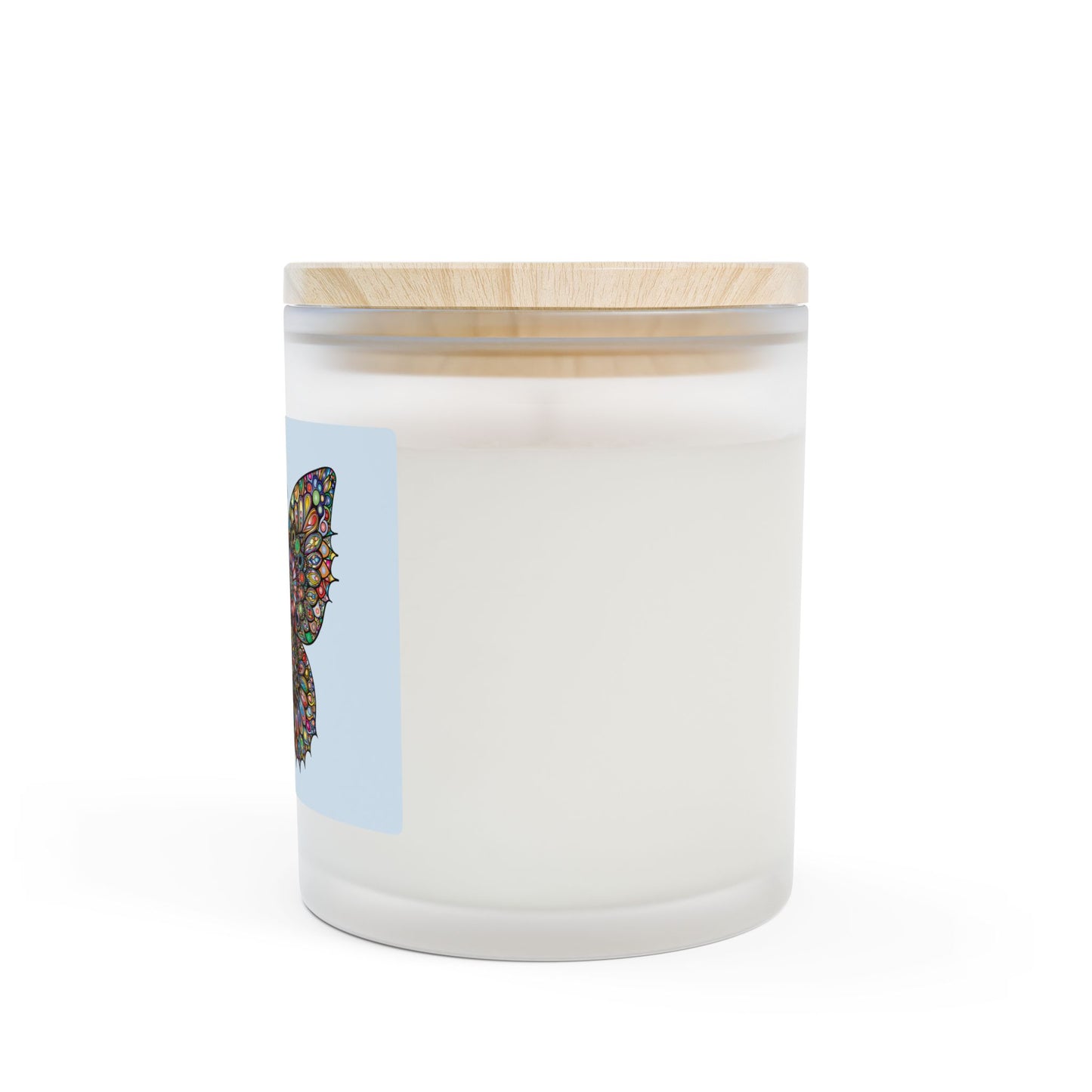 Butterfly Bloom Frosted Glass Candle - 11oz Artisan Aromatherapy