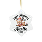 Personalized Christmas Ornaments for New Aunties, First Christmas as Auntie 2025, Holiday Decor, Keepsake Gifts, Unique Gift Idea