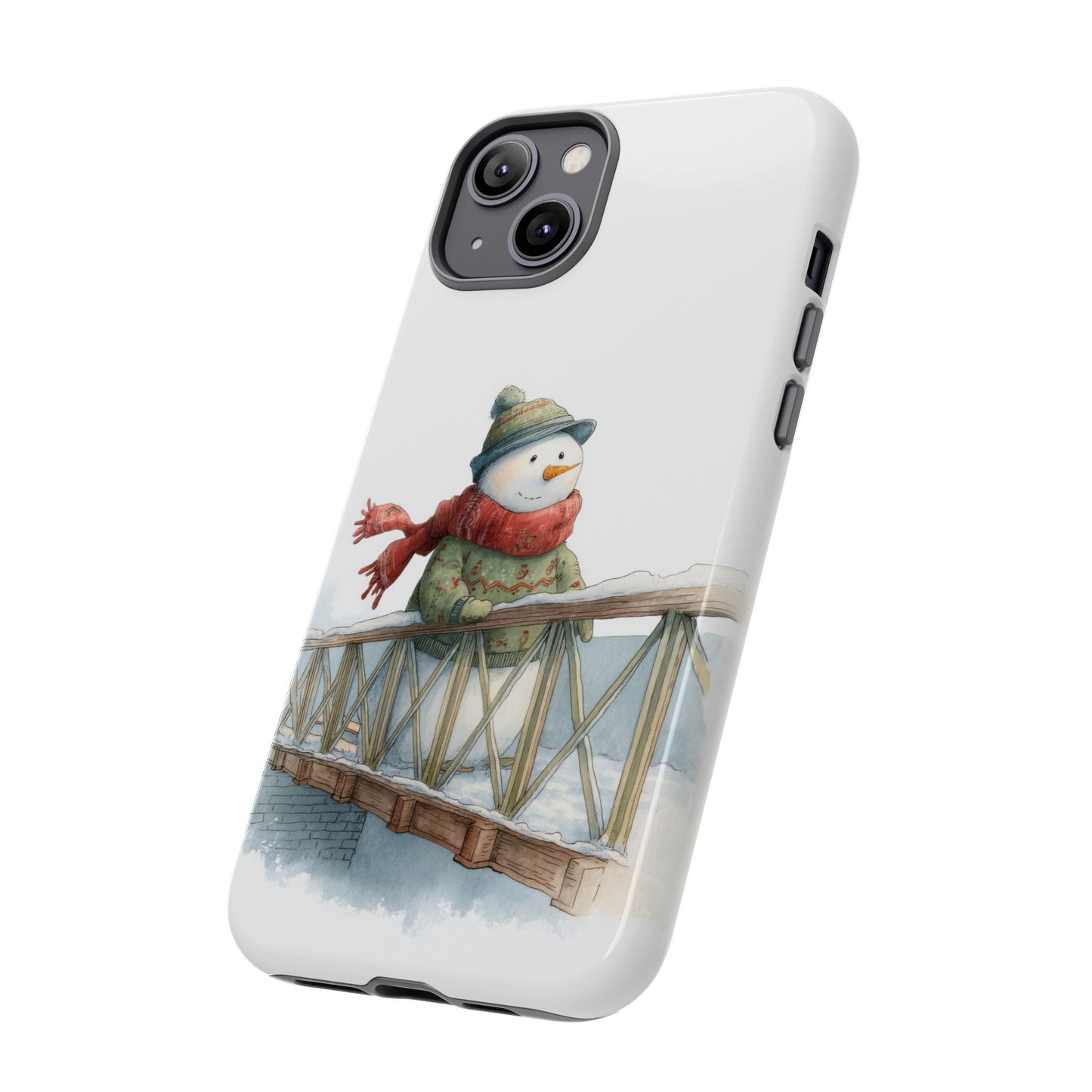 Snowman Phone Case – Winter Holiday Gift, Cute Snowman Design, Winter Accessories, Protective Phone Case, Unique Christmas Present