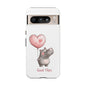 Cute Hippo Phone Case - Good Vibes Design, Animal Lover Gift, Fun Accessory, Birthday Present, Phone Accessories